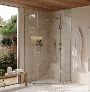 Atlantis EasyTile Ambience Shower Angle Tiled Hinged Door, 900x900mm