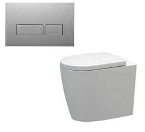 Elementi Fuori Over Height Inwall Toilet Suite Blade Push Panel Chrome