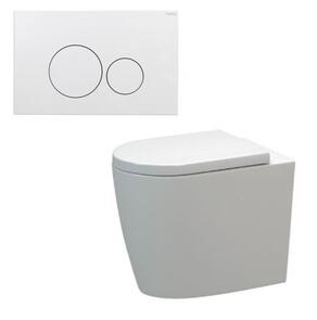 Elementi Fuori Over Height Inwall Toilet Suite Tondo Push Panel White