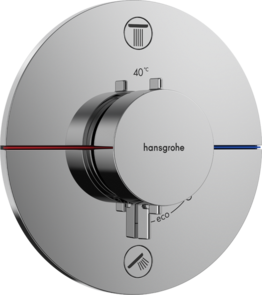 Hansgrohe ShowerSelect Comfort S IBOX Thermostat Mixer Complete 2 Function Chrome