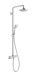 Hansgrohe Croma Select E Column Shower 180 2 Jet with Thermostat Mixer