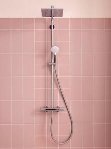 Hansgrohe Crometta E Column Shower 240 1 Jet with Thermostat Mixer