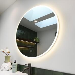 Athena Iluminar Round Mirror and Demister with LED Light