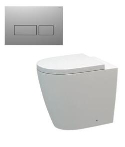 Elementi Ion Back to Wall Inwall Toilet Suite Blade Push Panel Chrome
