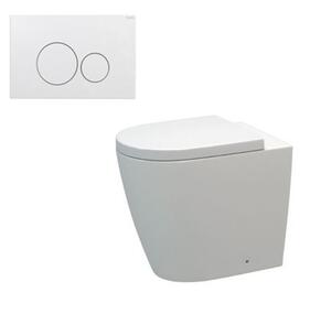 Elementi Ion Back to Wall Inwall Toilet Suite Tondo Push Panel White