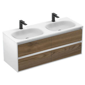 Lavage Uno Wall Hung Vanity Double Bowl 4 Drawer