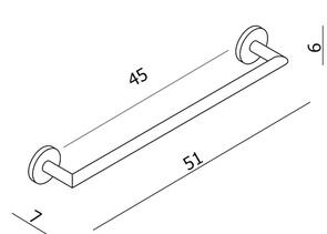 Formebathware 108 Series Towel Rail Single