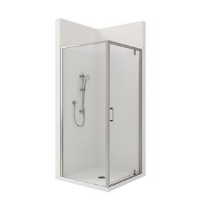 Preston Shower 2 Sided Flat Wall Chrome, 900x900mm