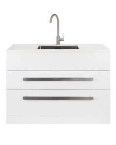 Aquatica Laundra Studio Station with Composite Top and Viamo Mixer, 1200mm