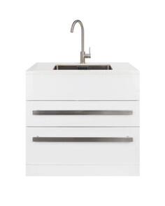 Aquatica Laundra Studio Station with Composite Top and Viamo Mixer, 900mm