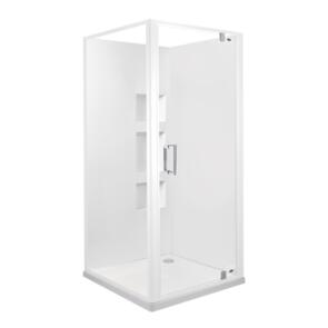Englefield Topaz II Square Shower Side Recessed Wall Centre Waste White, 1000x1000mm