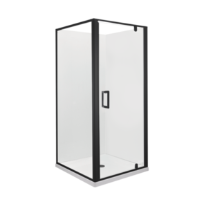 Englefield Topaz II Shower 2 Sided Flat Wall Centre Waste Black, 900x900mm