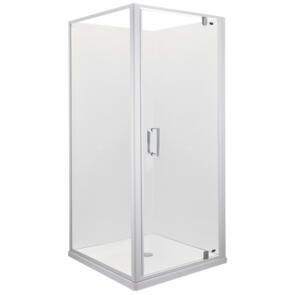 Englefield Topaz II Square Shower Flat Wall Centre Waste White, 900x900mm
