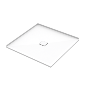 Athena Slateforma Shower Tray 2 Sided AB Upstand Centre Waste, 1000x1000mm