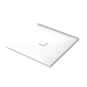 Athena Slateforma Shower Tray 2 Sided BC Upstand Centre Waste, 1000x1000mm