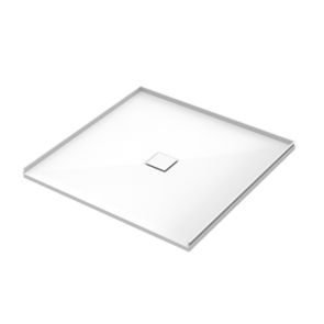 Athena Slateforma Shower Tray Alcove ABC Upstand Centre Waste, 1000x1000mm