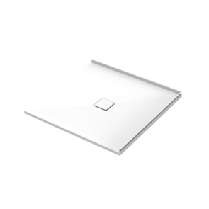 Athena Slateforma Shower Tray 2 Sided BC Upstand Centre Waste, 900x900mm