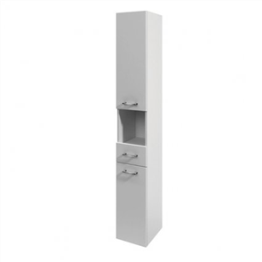 St Michel Azur  Tall Cabinet White