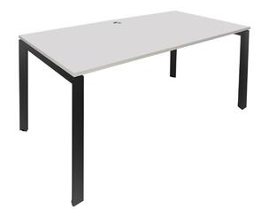 Capri Straight Desk White / Black
