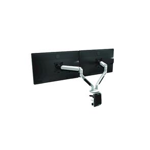 Cutlass Double Monitor Arm with USB Ports White