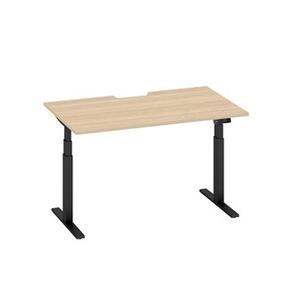 Orion Dual Motor Electric Height Adjustable Desk - Black/Oak