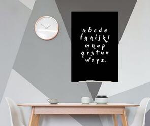 Boyd Visuals Magnetic Glass Writing Board Black