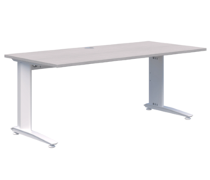 NRG Desk White / Silver Strata