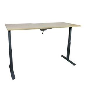 Lift Single Motor Electric Height Adjustable Desk - Black/Oak