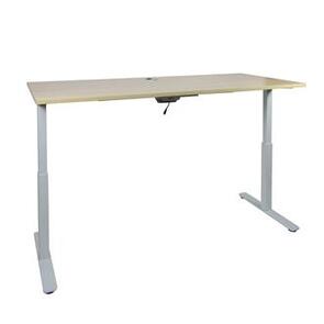 Lift Single Motor Electric Height Adjustable Desk - White/Oak