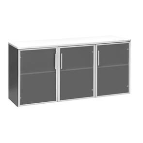 Sonar Credenza - 3 Glass Doors