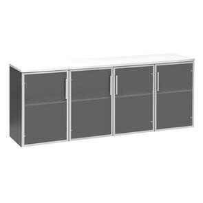 Sonar Credenza - 4 Glass Doors
