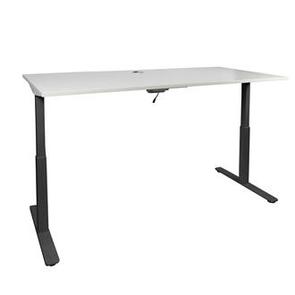 Lift Single Motor Electric Height Adjustable Desk - Black/White