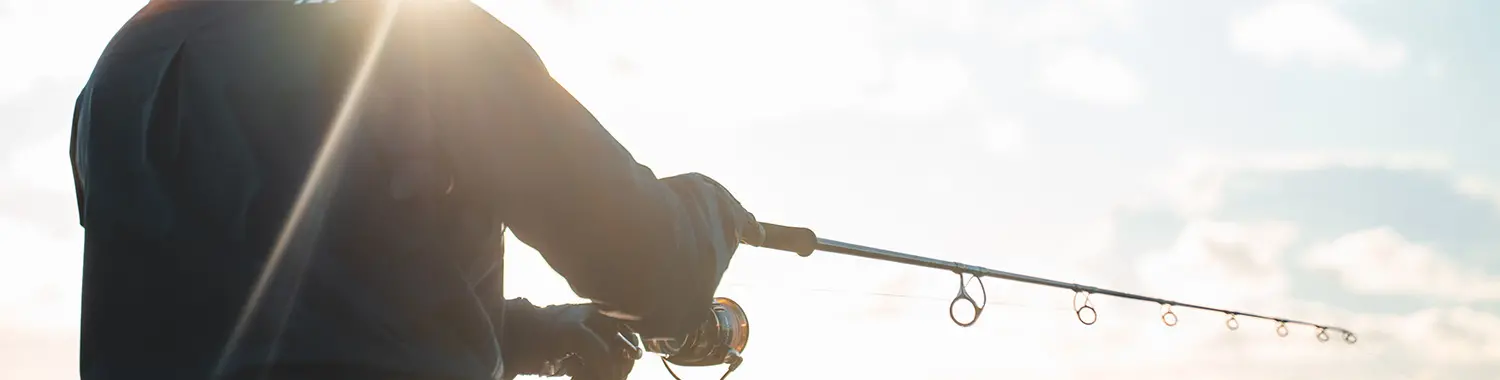 Fishing Rods at Land & Sea NZ Banner Desktop