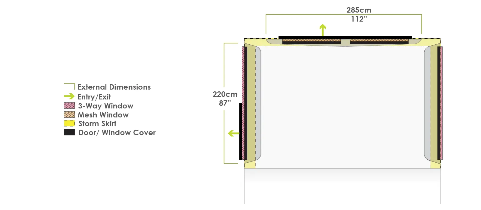 Zempire Air Elite Sunroom Layout