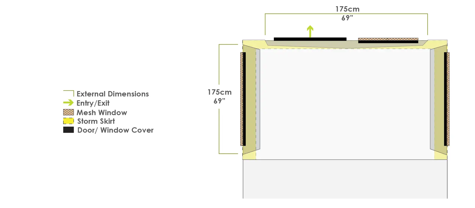 Camvaslite Sunroom Detailed Features - Layout