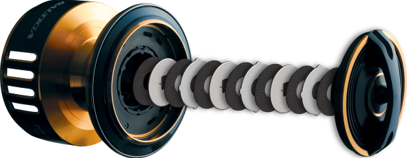 Daiwa ATD TOUGH DRAG SYSTEM exploded image of gear