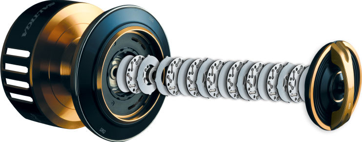 Daiwa DRD Drag System Exploded image of system