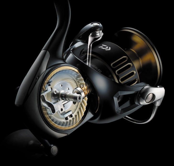 Exploded Saltiga Reel Image showing the gear