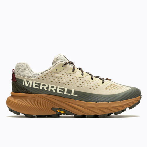 Merrell Agility Peak 5 Men's Trail Shoe - Oyster/Olive | Land & Sea NZ