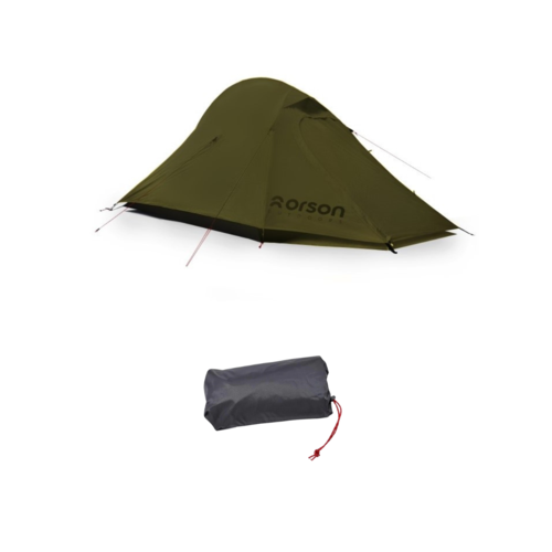 Orson Tracker 2 Lightweight Hiking Tent with Groundsheet Green