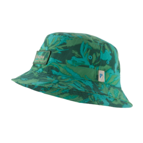 Patagonia Wavefarer Bucket Hat - Water People Banner: Cliffs and Waves Conifer Green