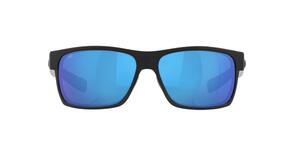Costa Half Moon Shiny Black / Gray - Blue Mirror 580G Polarized Sunglasses