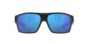 Costa Diego Matte Black Gray - Blue Mirror 580G Polarized Sunglasses