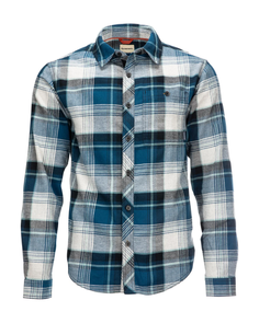 Simms Dockwear Flannel Shirt - Atlantis Celadon Plaid