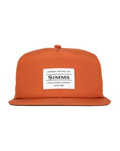 Simms Unstructured Flat Brim Cap  Orange