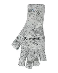 Simms Solarflex Half-Finger Sunglove - Back Eddy White