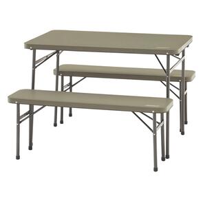 Coleman Folding Table & Bench 3P Set