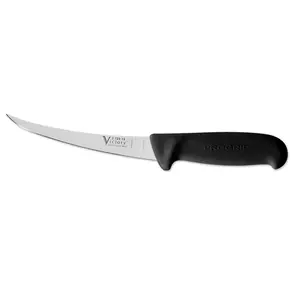 Victory Knives Narrow Curved Boning Knife 15cm with Black ProGrip