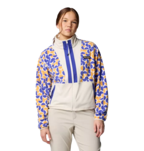 Columbia Women's Backbowl II Print Full Zip Fleece - Sunstone Retroscape / Chalk