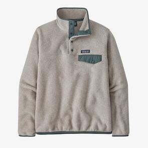 Patagonia Women's Lightweight Synchilla Snap-T Pullover - Oatmeal Heather / Nouveau Green
